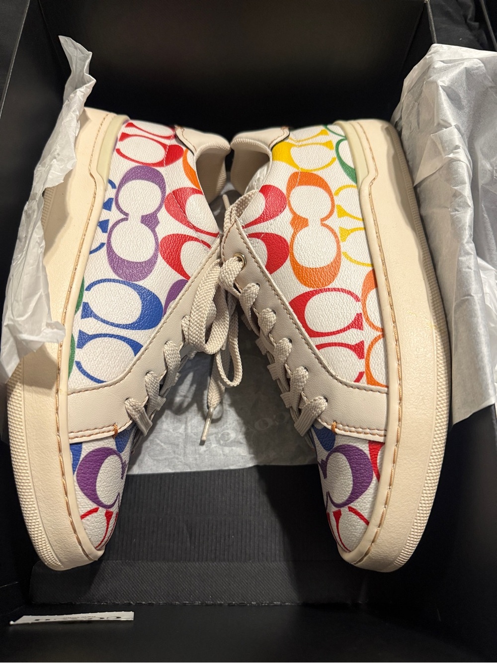 Coach Clip Pride Signature Low Top Sneakers – White Multi